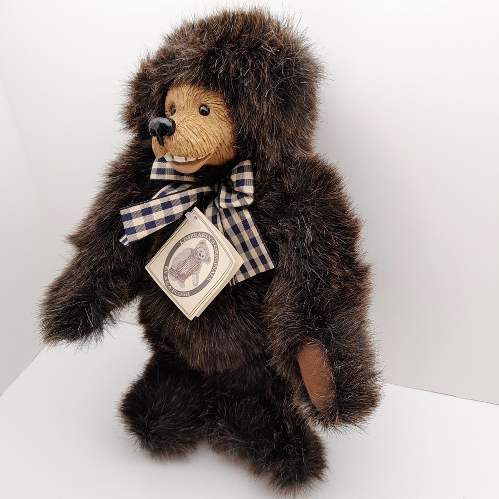 Kimbearly's Original Bear "Joey" 12"‎ Jointed Plush w/ Resin Face & Bow #1E/1812 - Picture 5 of 12